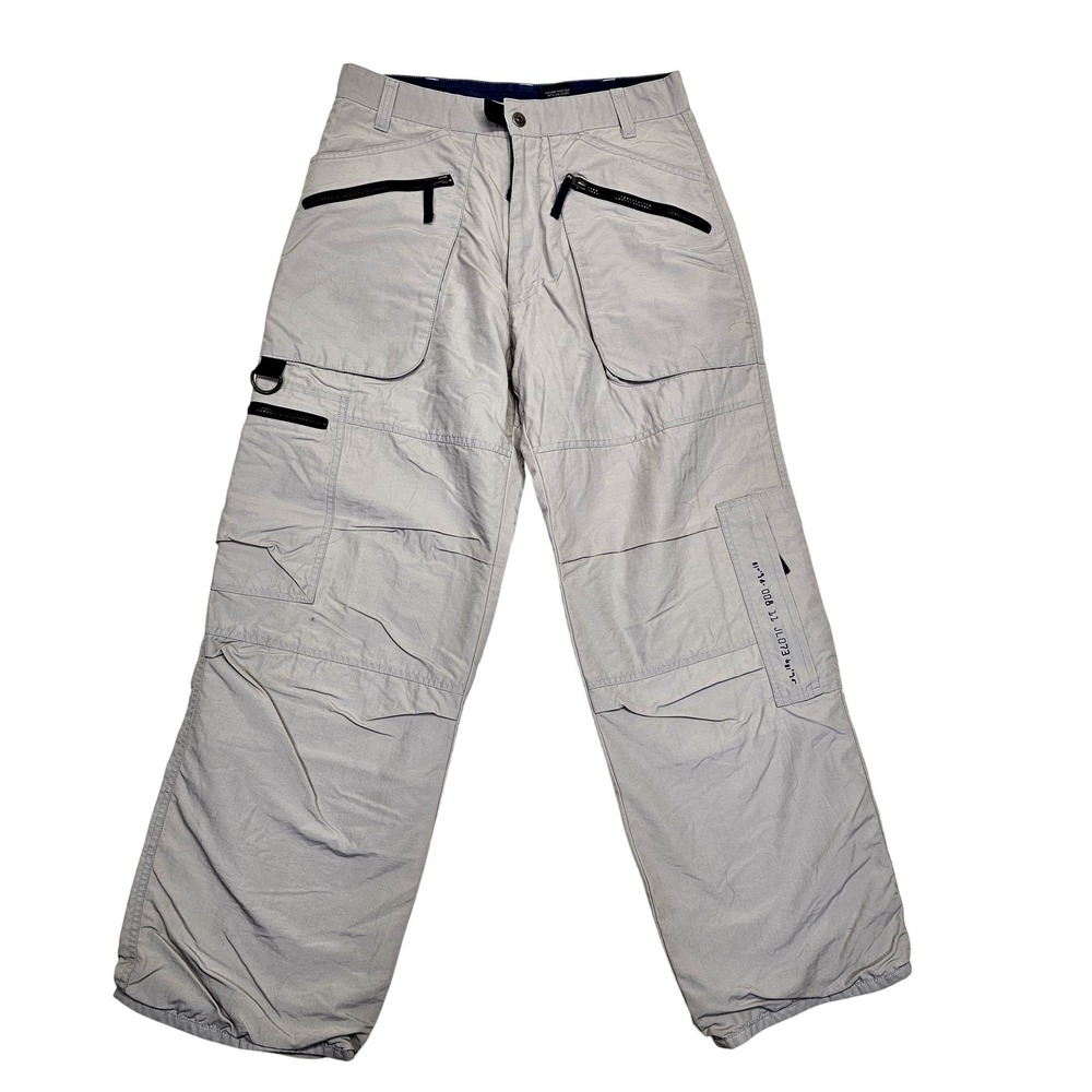 VTG A.P.C.O. Cargo Carpenter Nylon Pants Mens 32x32 Gray Lined Tactical Workwear